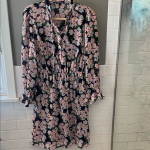 Floral Pink and Navy Dress